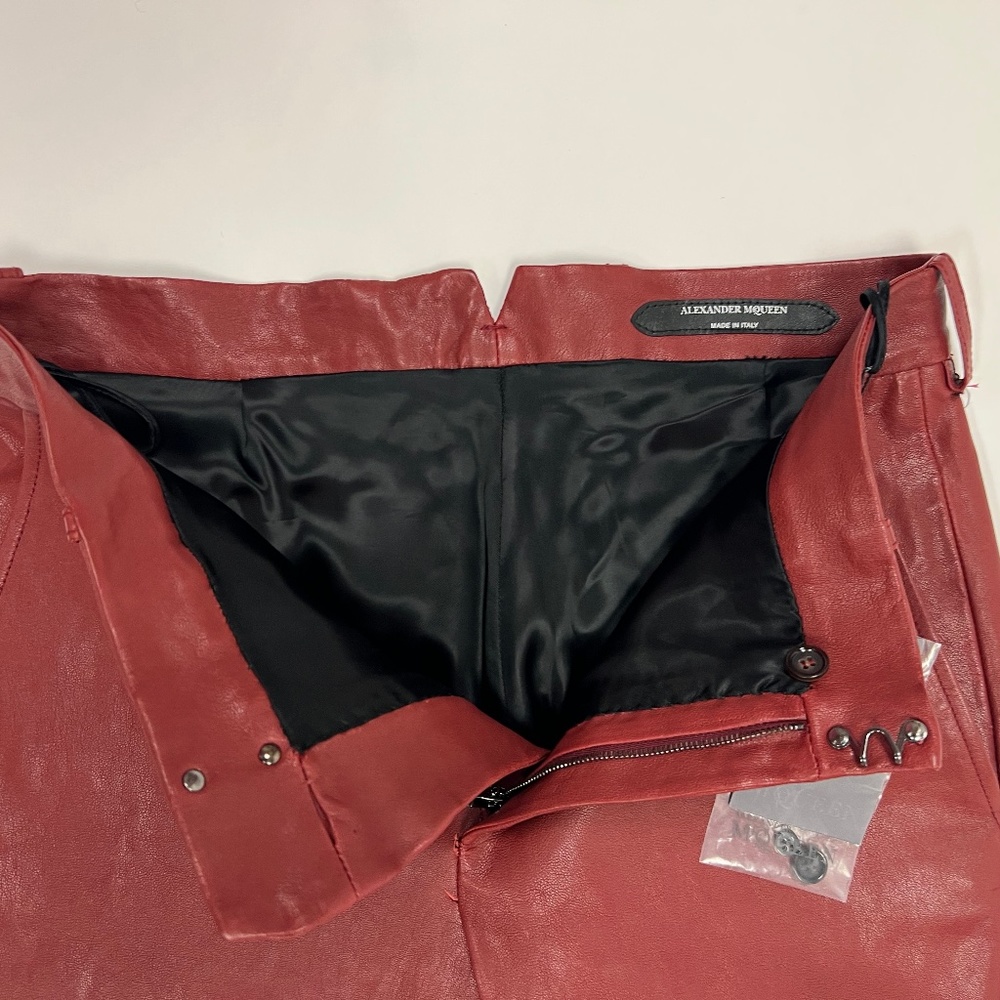 Alexander McQueen lamb skin leather pants